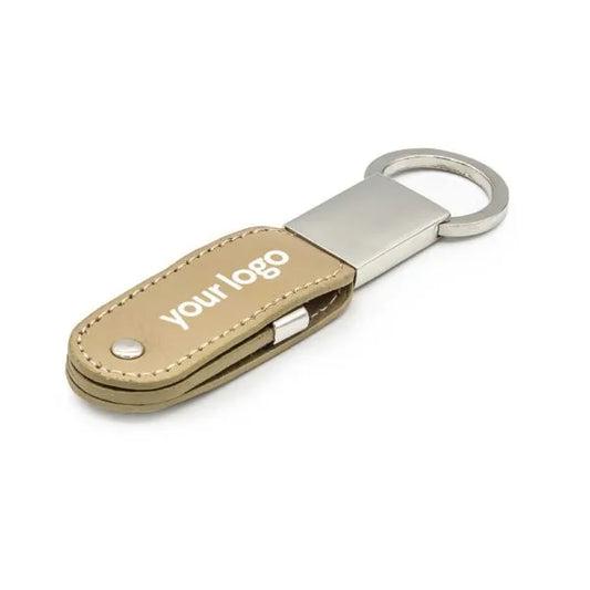 Leather Key Chain USB Flash ( “Your Brand • Your Print • Your Style.” ) All printing available