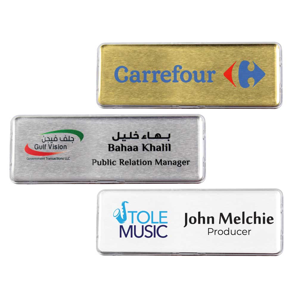 Lens Cover Name Badges ( “Your Brand • Your Print • Your Style.” ) All printing available
