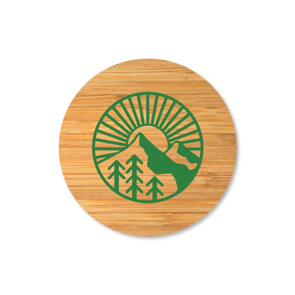 Double Wall Clear Glass Mug with Bamboo Lid ( “Your Brand • Your Print • Your Style.” ) All printing available