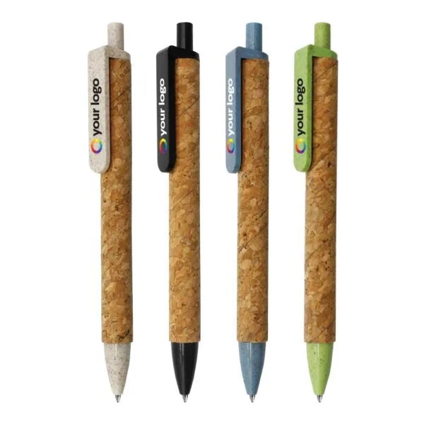 Wheat Straw and Cork Pens ( “Your Brand • Your Print • Your Style.” ) All printing available