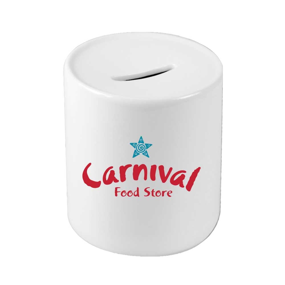 Coin Saving Bank ( “Your Brand • Your Print • Your Style.” ) All printing available