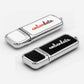 Leather with Chrome Finish USB ( “Your Brand • Your Print • Your Style.” ) All printing available