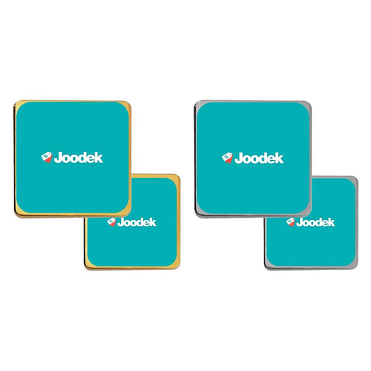 Square Flat Metal Badges ( “Your Brand • Your Print • Your Style.” ) All printing available