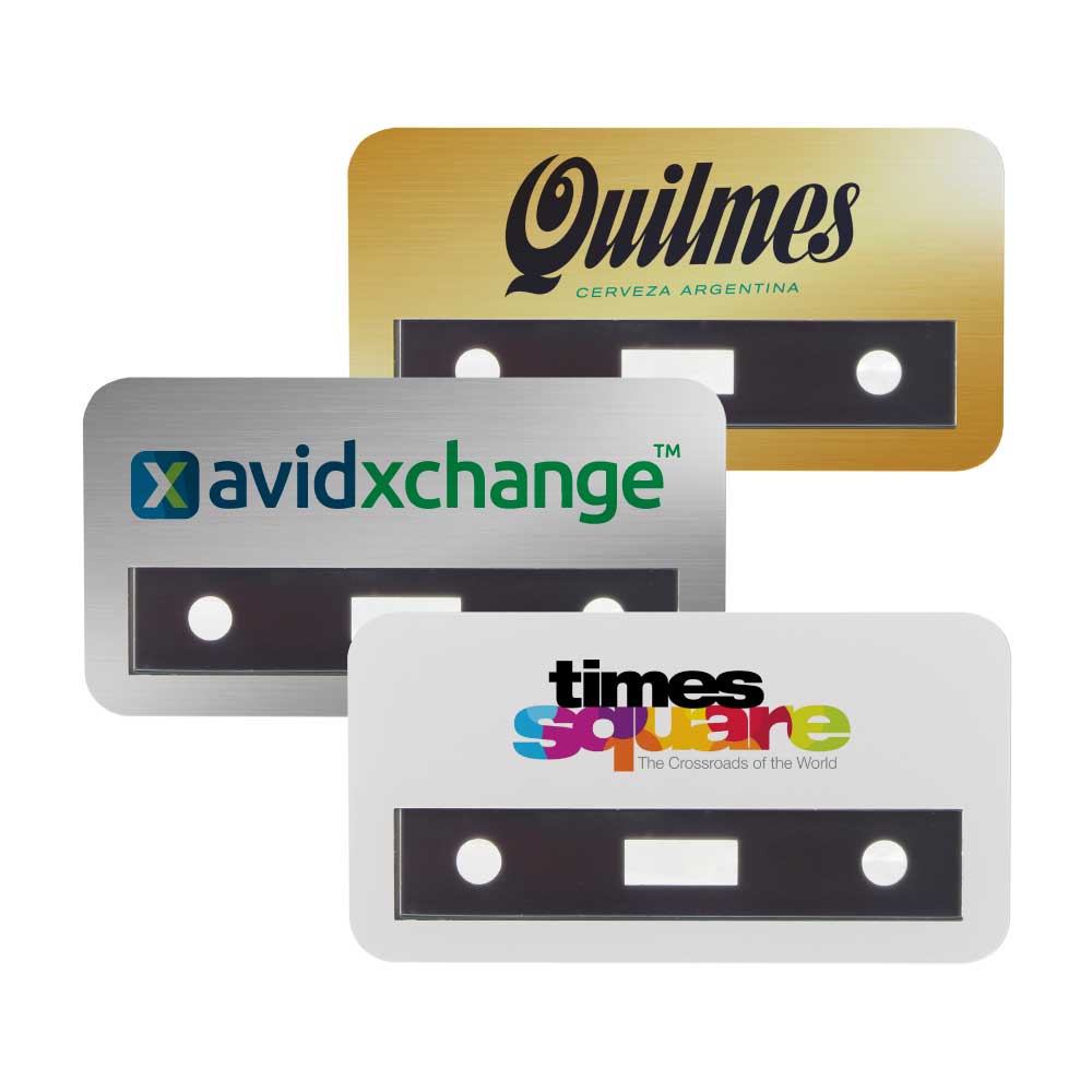 Reusable Insert Name Badges ( “Your Brand • Your Print • Your Style.” ) All printing available