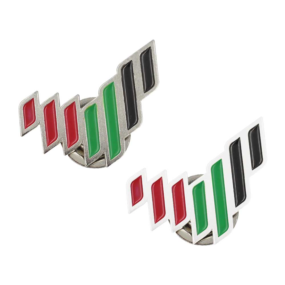 UAE National Brand Metal Badges ( “Your Brand • Your Print • Your Style.” ) All printing available